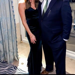 Green Velvet Windsor Formal Dress